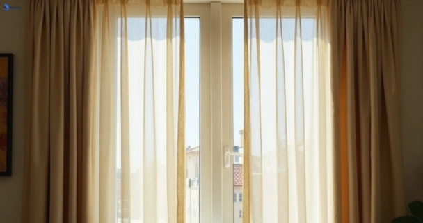 Dull dusty drapes in ropes-crossing-nsw before professional cleaning